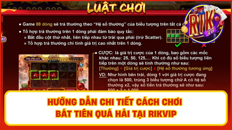 Bát Tiên Quá Hải Rikvip – Slot Game Huyền Thoại, Nổ Hũ Cực To 3 Hướng dẫn cách chơi Bát Tiên Quá Hải tại nhà cái Rikvip
